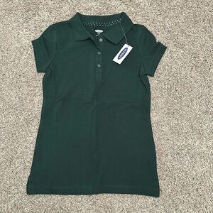 NWT old navy hunter green polo
